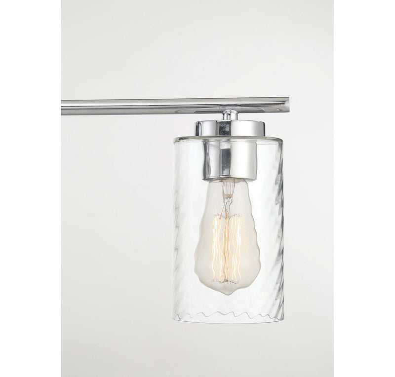 Meridian M80039CH Four Light Bathroom Vanity Light, Chrome