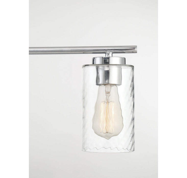 Meridian M80039CH Four Light Bathroom Vanity Light, Chrome