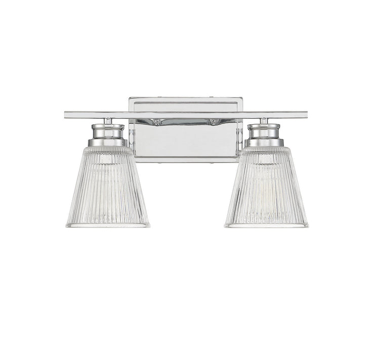 Meridian M80040CH Two Light Bathroom Vanity, Chrome