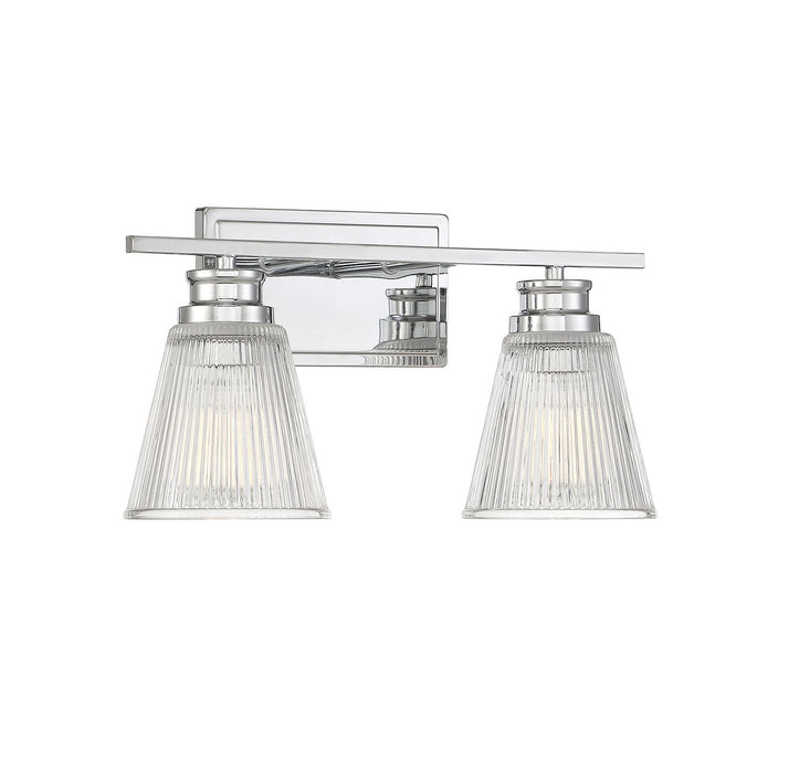Meridian M80040CH Two Light Bathroom Vanity, Chrome