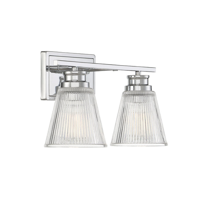 Meridian M80040CH Two Light Bathroom Vanity, Chrome