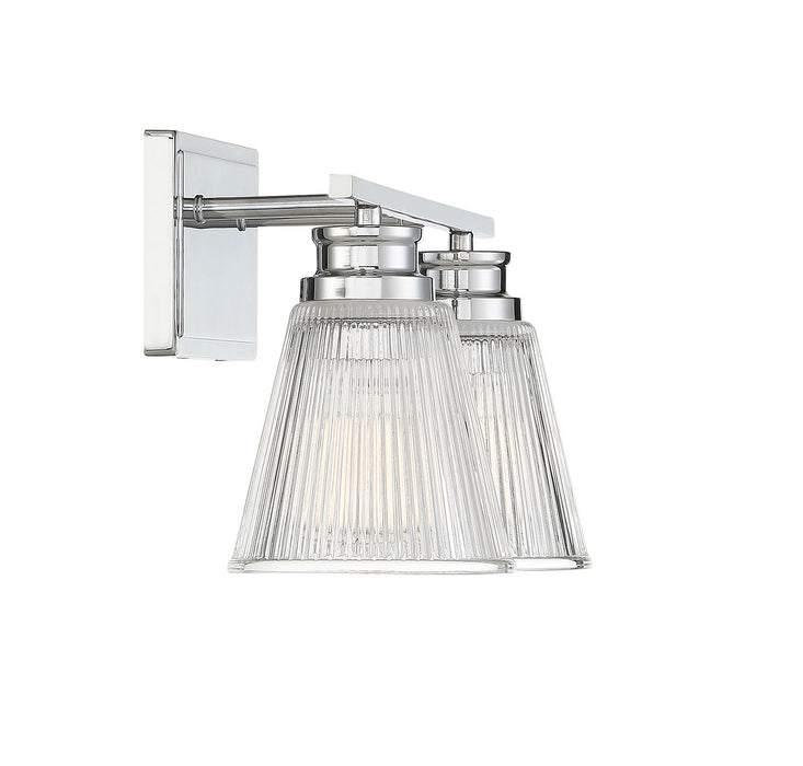 Meridian M80040CH Two Light Bathroom Vanity, Chrome