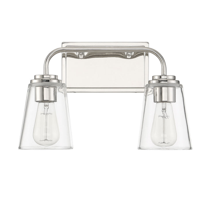 Meridian M80043PN Two Light Bathroom Vanity Light, Polished Nickel