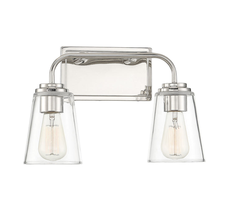 Meridian M80043PN Two Light Bathroom Vanity Light, Polished Nickel