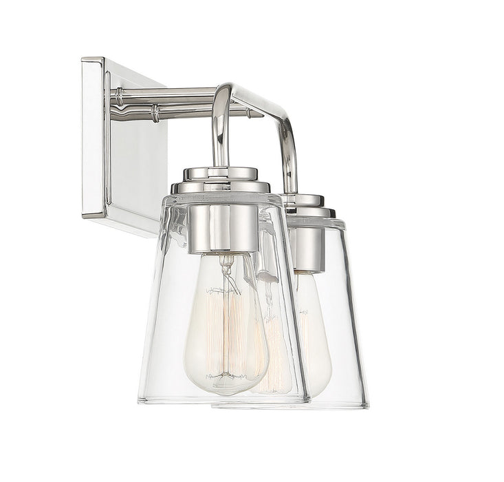 Meridian M80043PN Two Light Bathroom Vanity Light, Polished Nickel