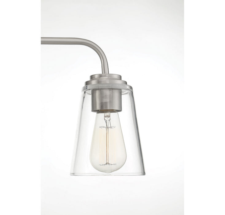 Meridian M80044BN Three Light Bathroom Vanity Light, Brushed Nickel