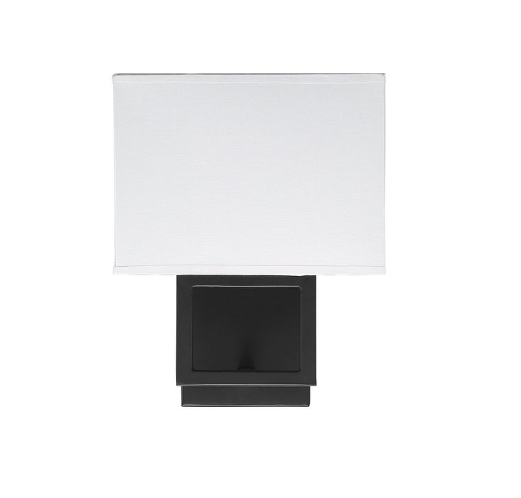 Meridian M90009MBK One Light Wall Sconce, Matte Black