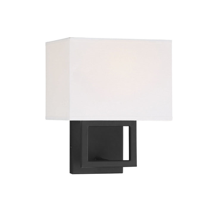 Meridian M90009MBK One Light Wall Sconce, Matte Black