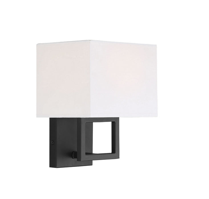 Meridian M90009MBK One Light Wall Sconce, Matte Black
