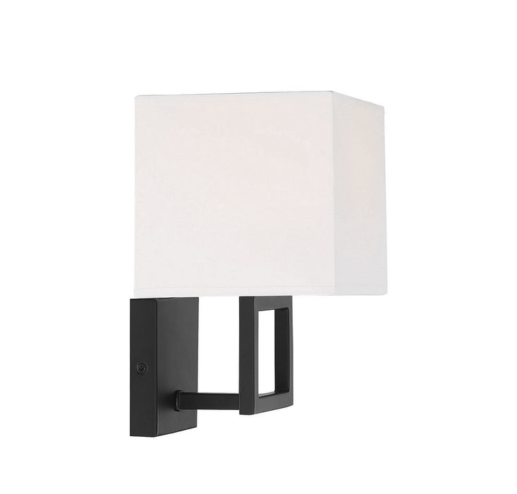 Meridian M90009MBK One Light Wall Sconce, Matte Black