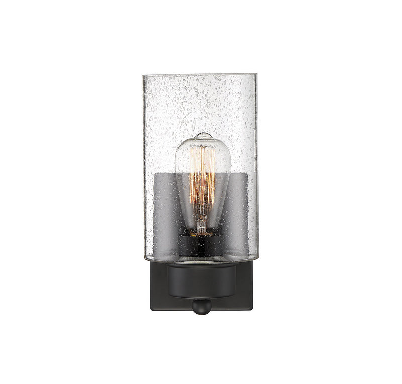 Meridian M90013MBK One Light Wall Sconce, Matte Black