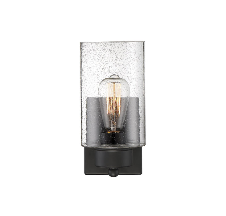 Meridian M90013MBK One Light Wall Sconce, Matte Black