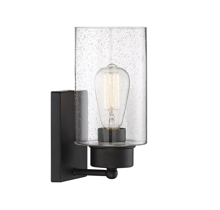 Meridian M90013MBK One Light Wall Sconce, Matte Black