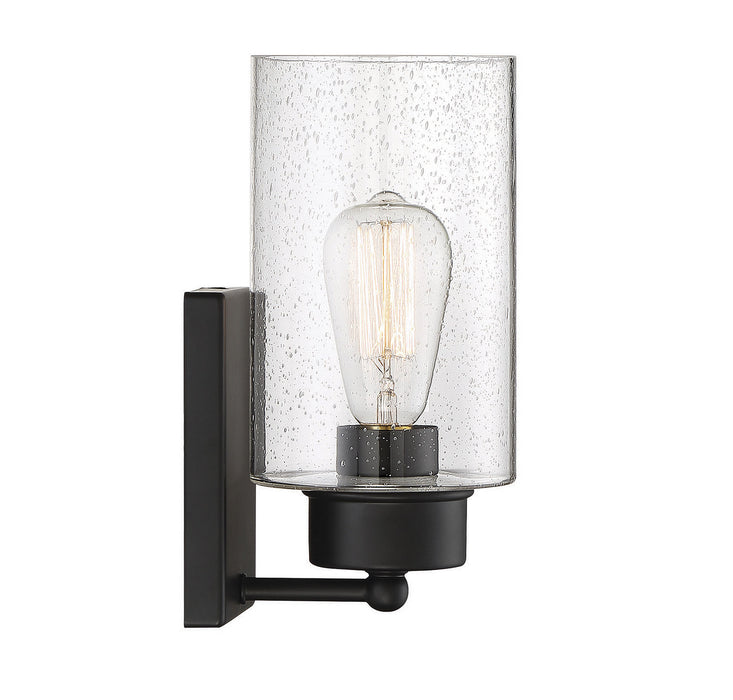Meridian M90013MBK One Light Wall Sconce, Matte Black