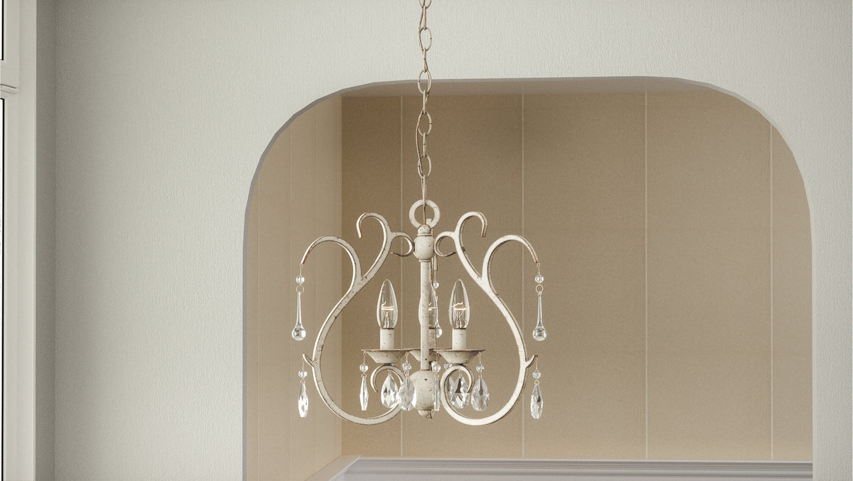 Quoizel BLC2816AWH Three Light Pendant, Antique White