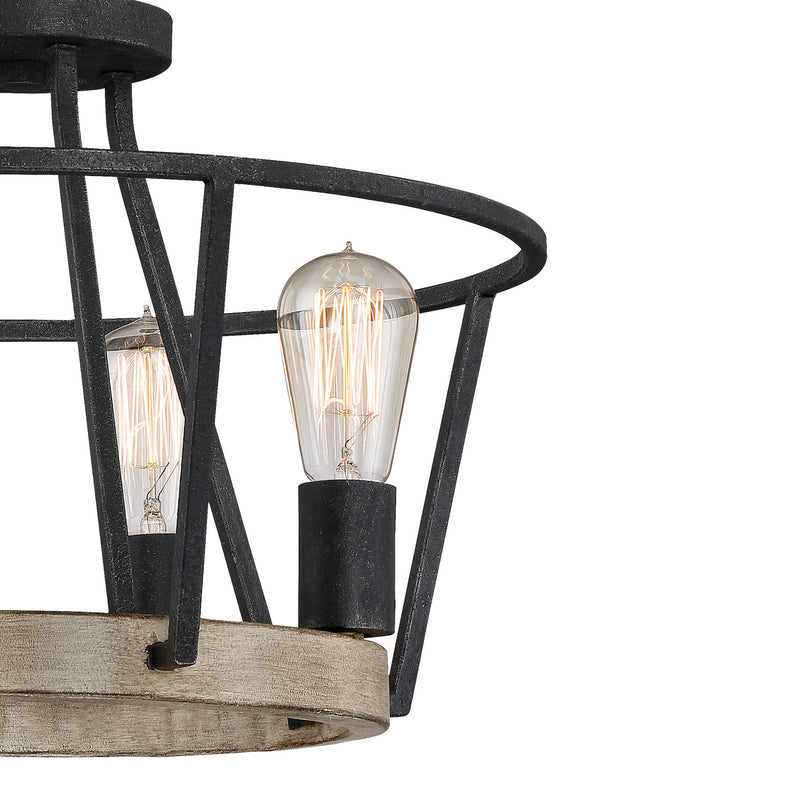 Quoizel BRT2817GK Four Light Pendant, Grey Ash