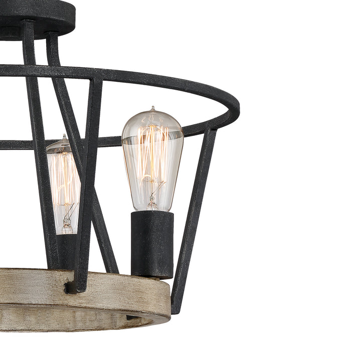 Quoizel BRT2817GK Four Light Pendant, Grey Ash