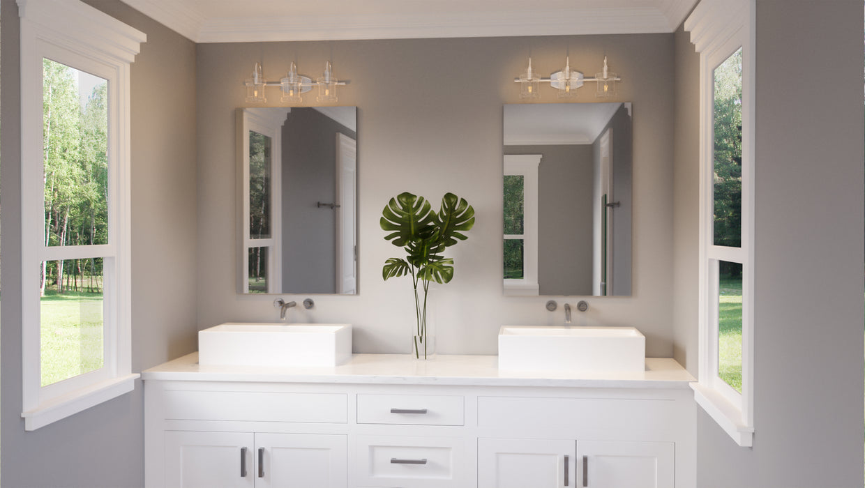 Quoizel DNY8603C Three Light Bath, Polished Chrome