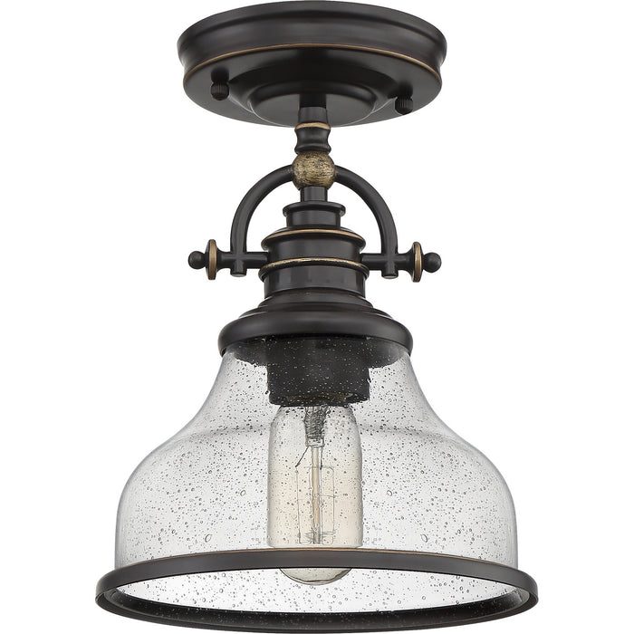 Quoizel GRTS1708PN One Light Semi-Flush Mount, Palladian Bronze