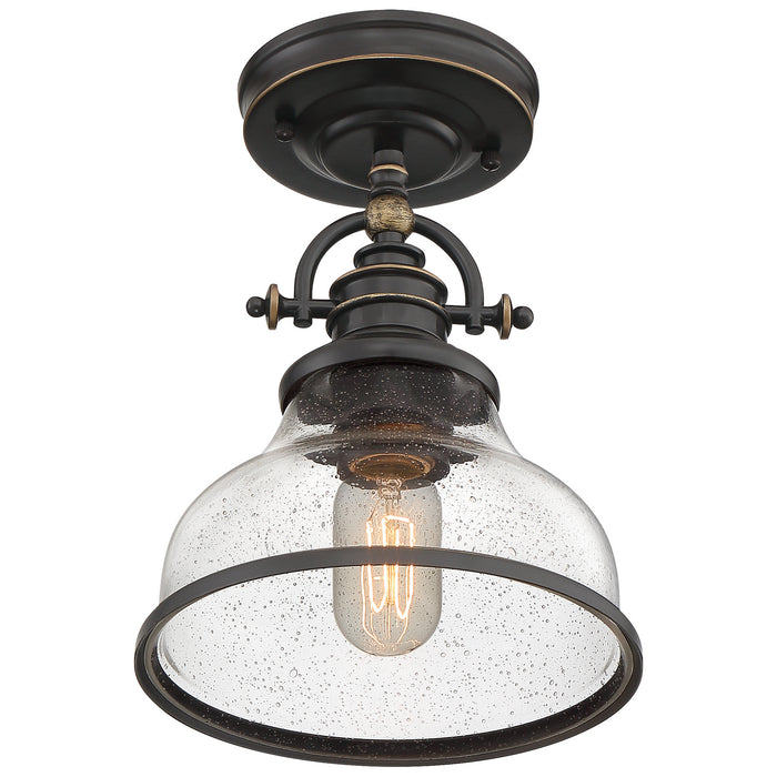 Quoizel GRTS1708PN One Light Semi-Flush Mount, Palladian Bronze