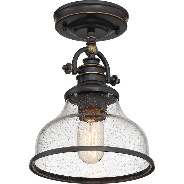 Quoizel GRTS1708PN One Light Semi-Flush Mount, Palladian Bronze