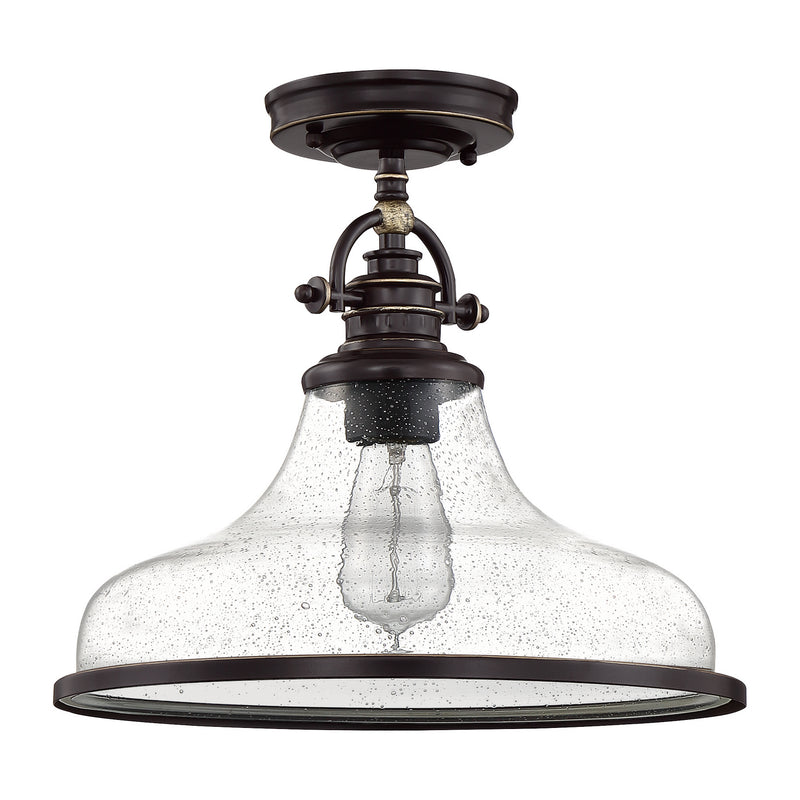 Quoizel GRTS1714PN One Light Semi-Flush Mount, Palladian Bronze