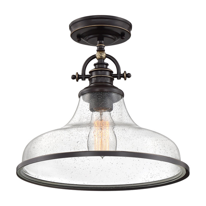 Quoizel GRTS1714PN One Light Semi-Flush Mount, Palladian Bronze