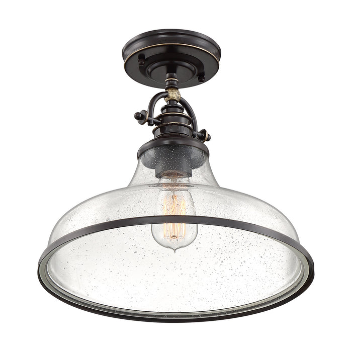 Quoizel GRTS1714PN One Light Semi-Flush Mount, Palladian Bronze
