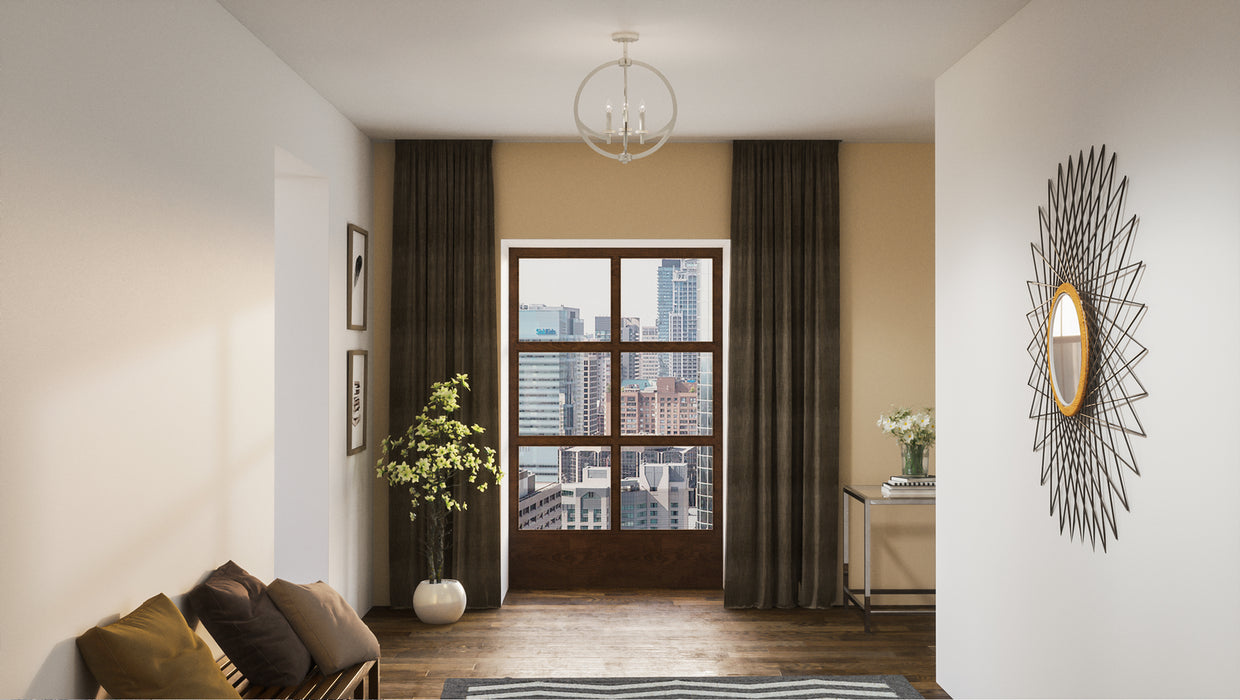 Quoizel ON1718BN Four Light Semi-Flush Mount, Brushed Nickel
