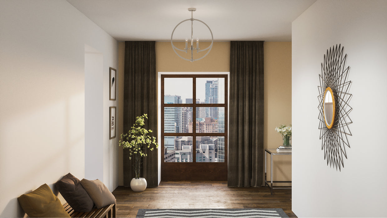 Quoizel ON1724BN Six Light Semi-Flush Mount, Brushed Nickel