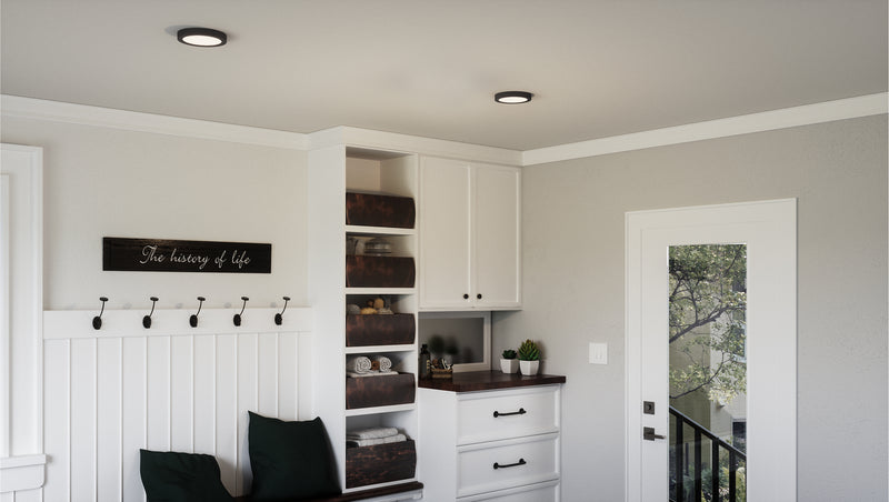Quoizel OST1708EK LED Flush Mount, Earth Black