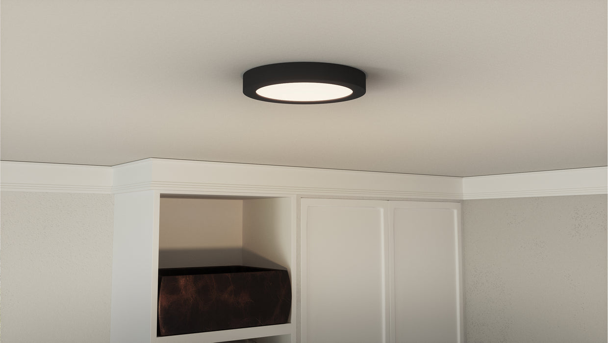 Quoizel OST1708EK LED Flush Mount, Earth Black
