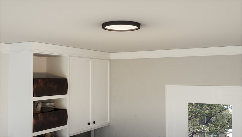 Quoizel OST1711EK LED Flush Mount, Earth Black