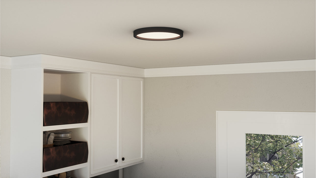 Quoizel OST1711EK LED Flush Mount, Earth Black