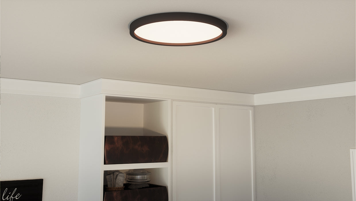 Quoizel OST1715EK LED Flush Mount, Earth Black