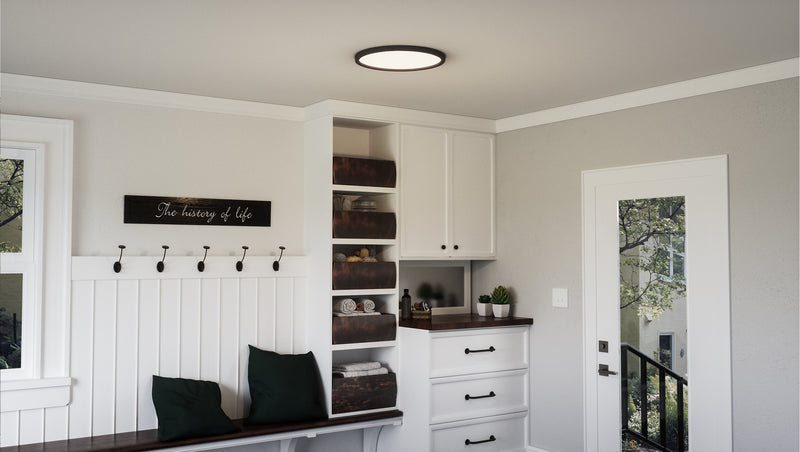 Quoizel OST1720EK LED Flush Mount, Earth Black