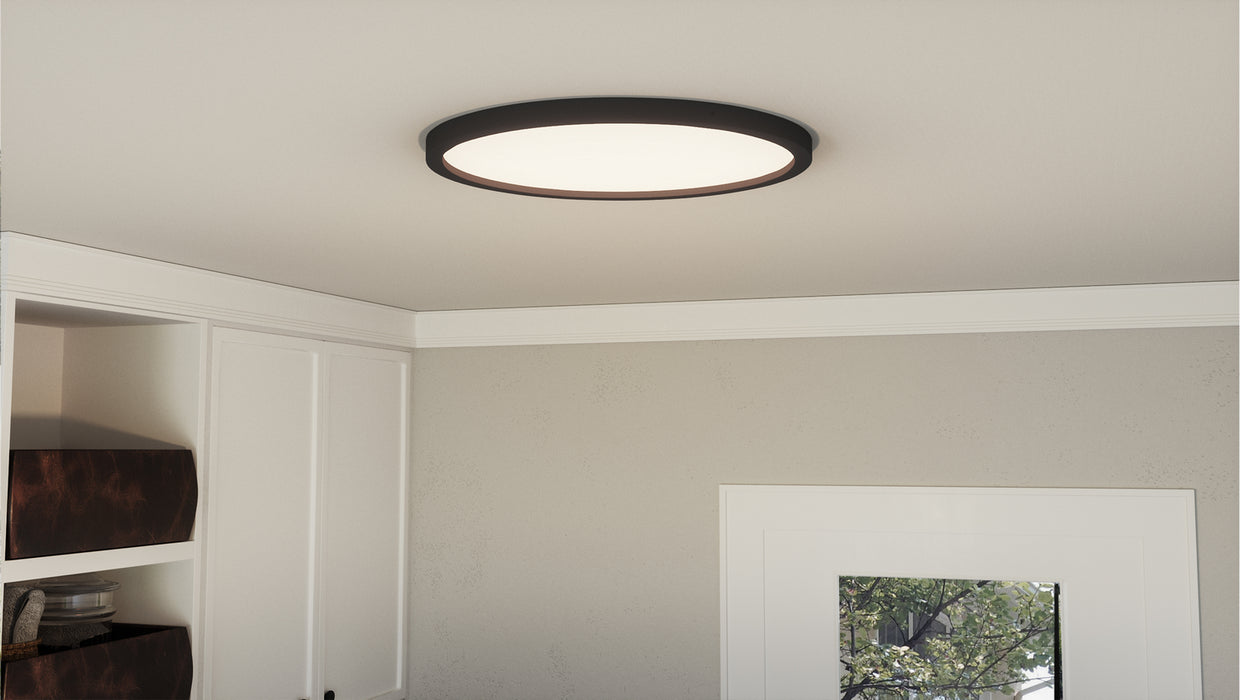 Quoizel OST1720EK LED Flush Mount, Earth Black