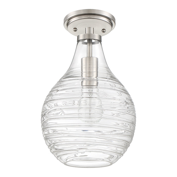 Quoizel QSF4019BN One Light Semi-Flush Mount, Brushed Nickel