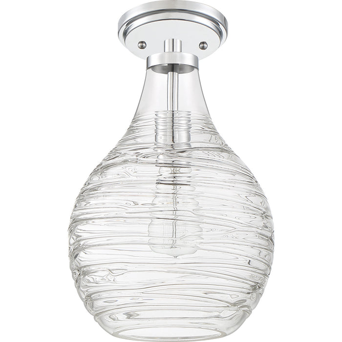 Quoizel QSF4019C One Light Semi-Flush Mount, Polished Chrome