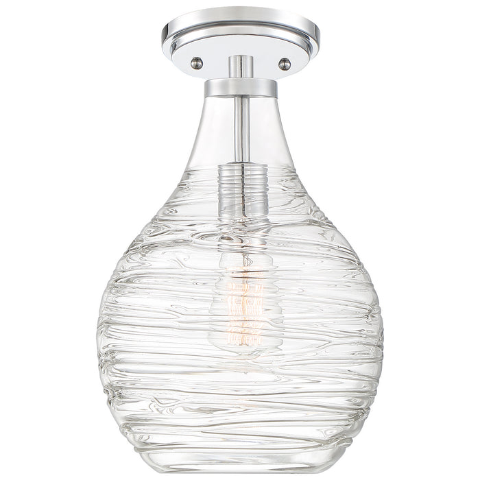 Quoizel QSF4019C One Light Semi-Flush Mount, Polished Chrome