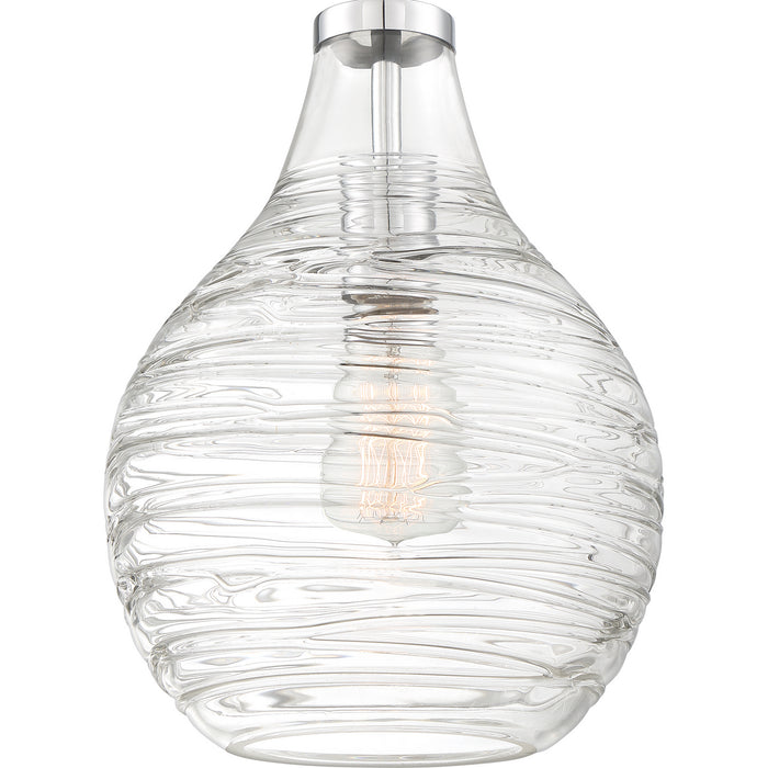 Quoizel QSF4019C One Light Semi-Flush Mount, Polished Chrome
