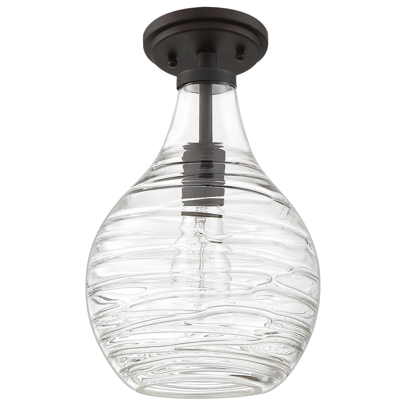 Quoizel QSF4019OZ One Light Semi-Flush Mount, Old Bronze