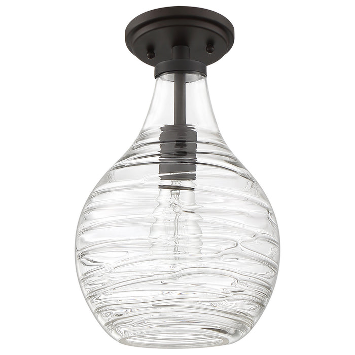 Quoizel QSF4019OZ One Light Semi-Flush Mount, Old Bronze
