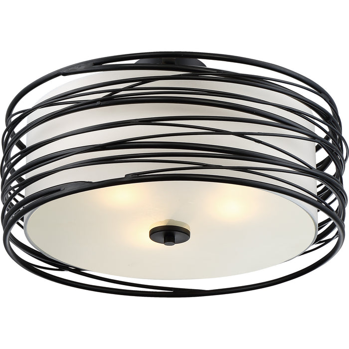 Quoizel SPL1720K Three Light Semi-Flush Mount, Mystic Black