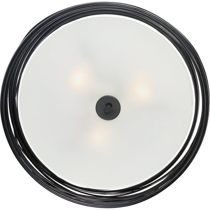 Quoizel SPL1720K Three Light Semi-Flush Mount, Mystic Black