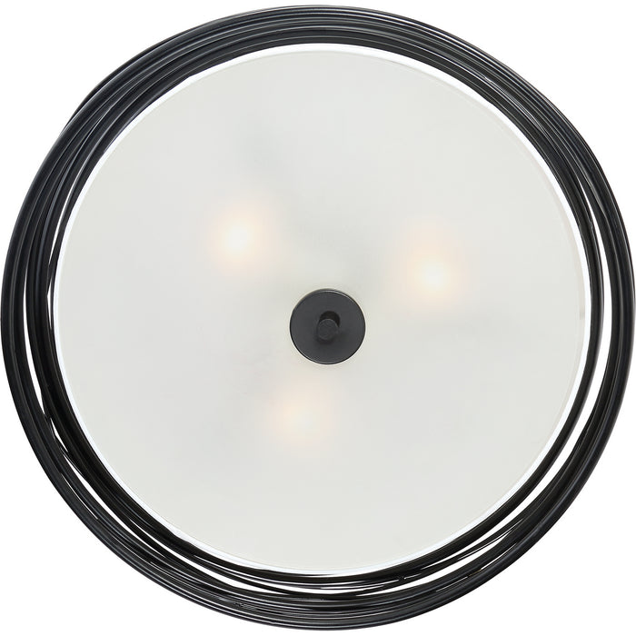 Quoizel SPL1720K Three Light Semi-Flush Mount, Mystic Black