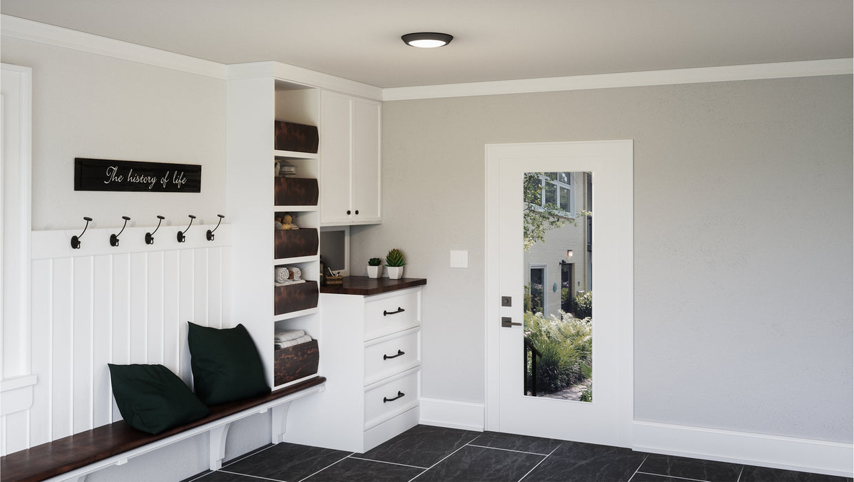 Quoizel VRG1612EK LED Flush Mount, Earth Black