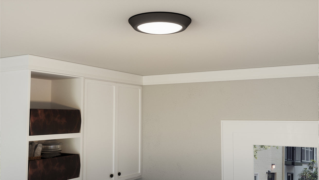 Quoizel VRG1612EK LED Flush Mount, Earth Black