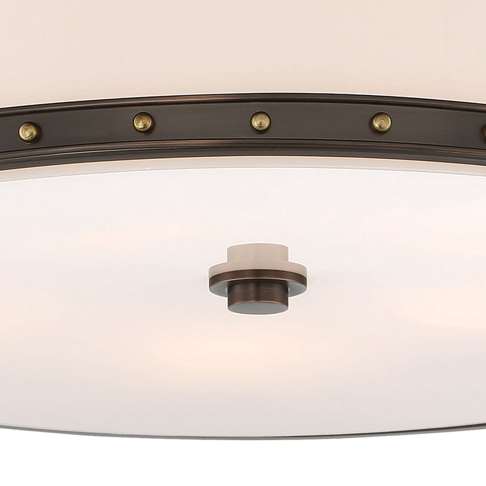 Minka-Lavery 1827-103-L LED Flush Mount, Harvard Court Bronze W/Liberty