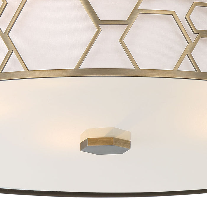 Minka-Lavery 1845-108-L LED Flush Mount, Polished Satin Brass